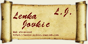 Lenka Jovkić vizit kartica